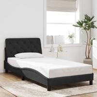 Bedframe zonder matras 100x200 cm fluweel zwart - thumbnail