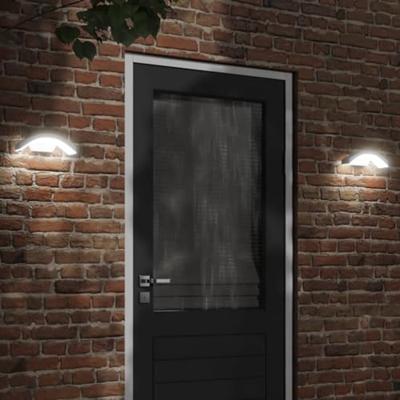 VidaXL Buitenwandlampen 2 st led gegoten aluminium wit VidaXL Buitenwandlampen 2 st led gegoten aluminium wit