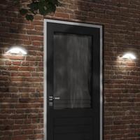 VidaXL Buitenwandlampen 2 st led gegoten aluminium wit - thumbnail