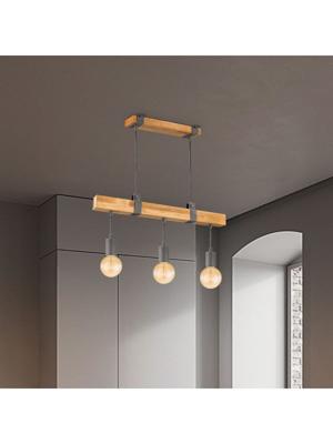 Home sweet home denton hanglamp 3L hout / burned metal Home sweet home denton hanglamp 3L hout / burned metal