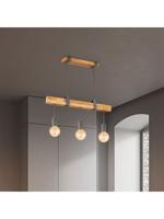 Home sweet home denton hanglamp 3L hout / burned metal - thumbnail