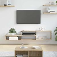 TV-stand 150x25x28,5cm Bewerkt hout - thumbnail