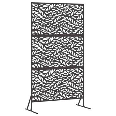 VidaXL Privacyscherm zwart 100 x 50 x 180 cm staal