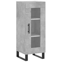 Dressoir 34,5x34x90 cm bewerkt hout betongrijs - thumbnail