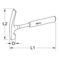 KS Tools 140.2030 1402030 Metselhamer 800 g 270 mm 1 stuk(s) - thumbnail