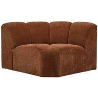 Woood Mojo bank hoekelement ribstof Roestbruin - thumbnail