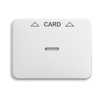 Busch-Jaeger Alpha Exclusive centraalplaat voor kaartschakelaar met opdruk, studiowit