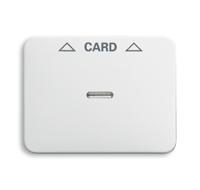 Busch-Jaeger Alpha Exclusive centraalplaat voor kaartschakelaar met opdruk, studiowit - thumbnail