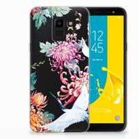 Samsung Galaxy J6 2018 | TPU Hoesje | Bird Flowers - thumbnail
