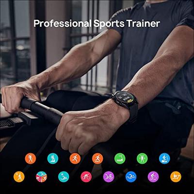 Watch GT 2 - Smartwatch - 46 mm - zwart roestvrij staal - smart watch met riem - fluoroelastomeer - matte black Watch GT 2 - Smartwatch - 46 mm - zwart roestvrij staal - smart watch met riem - fluoroelastomeer - matte black