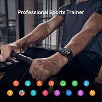 Watch GT 2 - Smartwatch - 46 mm - zwart roestvrij staal - smart watch met riem - fluoroelastomeer - matte black - thumbnail