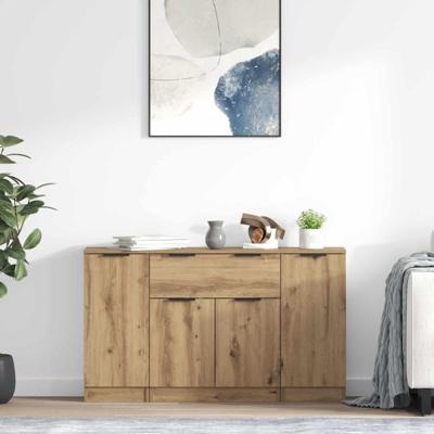 Dressoir met lade 3 pcs Artisan Eiken Bewerkt hout