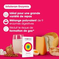 Intoleran Enzymix Spijsverteringsenzymen – 108 Capsules | Ondersteunt de Vertering van Vetten, Eiwitten, Koolhydraten en Lactose | Puur, Vegan en Glutenvrij - thumbnail
