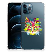 iPhone 12 | 12 Pro Stevig | Bumper Hoesje | Cat Color - thumbnail