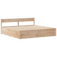 Bedframe zonder matras massief grenenhout 200x200 cm - thumbnail