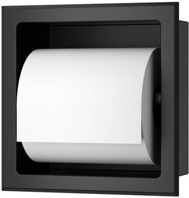 Saqu Essential inbouw toiletrolhouder mat zwart Saqu Essential inbouw toiletrolhouder mat zwart