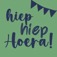 HomeBound tegeltje keramiek hiep hiep hoera 10.5x10.5cm - thumbnail