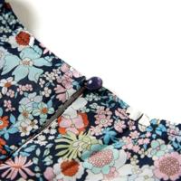 Kindershirt met lange mouwen bloemenprint 128 donkerblauw - thumbnail