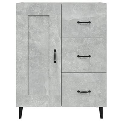 Dressoir 69,5x34x90 cm bewerkt hout betongrijs