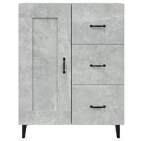 Dressoir 69,5x34x90 cm bewerkt hout betongrijs - thumbnail