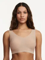 Chantelle Bralette top met vulling - Soft Stretch - Padded top - Bralette / BH Top naadloos dames - Rood - zwart - Huidskleur - thumbnail