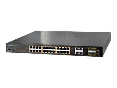 Planet GS-4210-24P4C netwerk-switch Managed L2/L4 Gigabit Ethernet (10/100/1000) Power over Ethernet (PoE) 1U Blauw