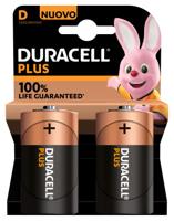 Duracell Plus-D K2 D batterij (mono) Alkaline 1.5 V 2 stuk(s) - thumbnail