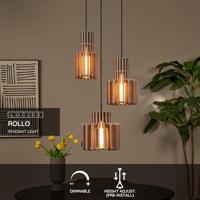 Lucide ROLLO - Hanglamp - 3xE27 - Taupe - thumbnail