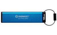 Kingston IronKey Keypad 200C USB-stick 16 GB Blauw IKKP200C/16GB USB-C - thumbnail