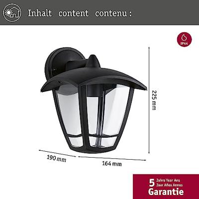Paulmann 94392 Wandlamp E27 Helder, Zwart
