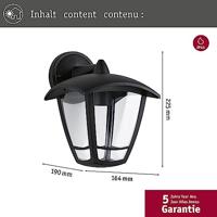 Paulmann 94392 Wandlamp E27 Helder, Zwart - thumbnail