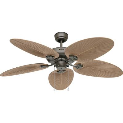 CasaFan CLASSIC OUTDOOR 132 BZ-PR Flügel Kunststoff Palme/Rattan braun Plafondventilator 61 W (Ø x h) 132 cm x 375 mm Brons Met wintermodus