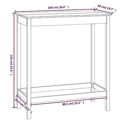 Bartafel 100x50x110 cm massief grenenhout