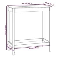 Bartafel 100x50x110 cm massief grenenhout - thumbnail