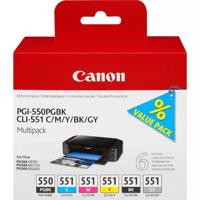 Canon PGI-550/CLI-551 Multipak PGBK/C/M/Y/BK/GY - thumbnail