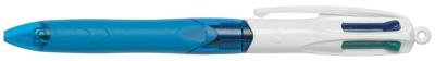 Bic 4 Colours Grip 4-kleurenbalpen, medium, klassieke inktkleuren, lichaam blauw