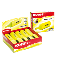 Textmarker fluor geel beitelpunt 5mm - thumbnail