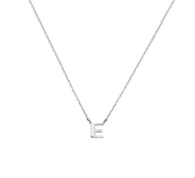 TFT Zilveren Ketting Letter E 1,1 mm x 41-45 cm