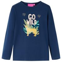 VidaXL Kindershirt met lange mouwen 140 marineblauw - thumbnail