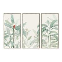 Schilderij Home ESPRIT Groen Beige Tropisch 180 x 4 x 120 cm (3 Onderdelen) - thumbnail