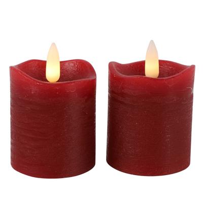 Led kaars Lyon D5 H 7 cm rood