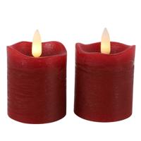 Led kaars Lyon D5 H 7 cm rood - thumbnail