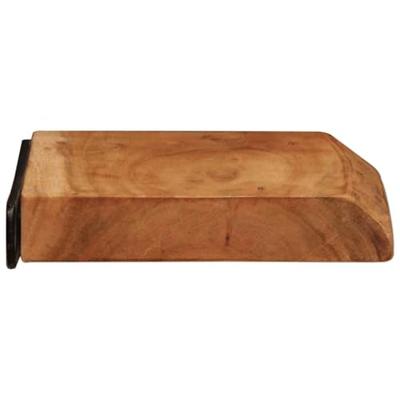 Wandschappen 2 st 30x20x3,5 cm massief acaciahout