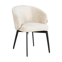 Richmond Eetkamerstoel 'Amphara' Chenille, kleur Wit - thumbnail