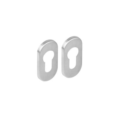 Cilinderrozetten verdekt ovaal 65x30x5mm rvs