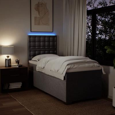 Boxspring met matras stof taupe 120x200 cm