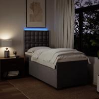 Boxspring met matras stof taupe 120x200 cm - thumbnail