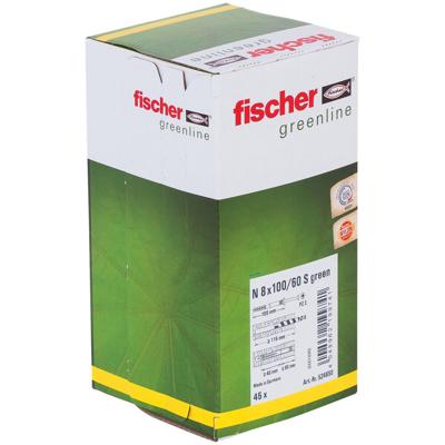 Fischer 524850 Spijkerplug 100 mm 8 mm 45 stuk(s)