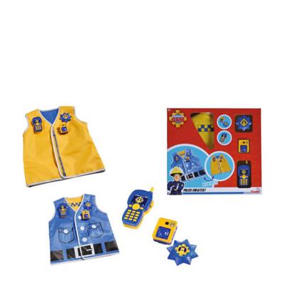 Simba politieset Brandweerman Sam junior blauw/geel 4 delig
