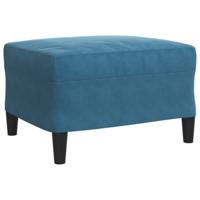 4-delige Loungeset met kussens en bolsters fluweel blauw - thumbnail